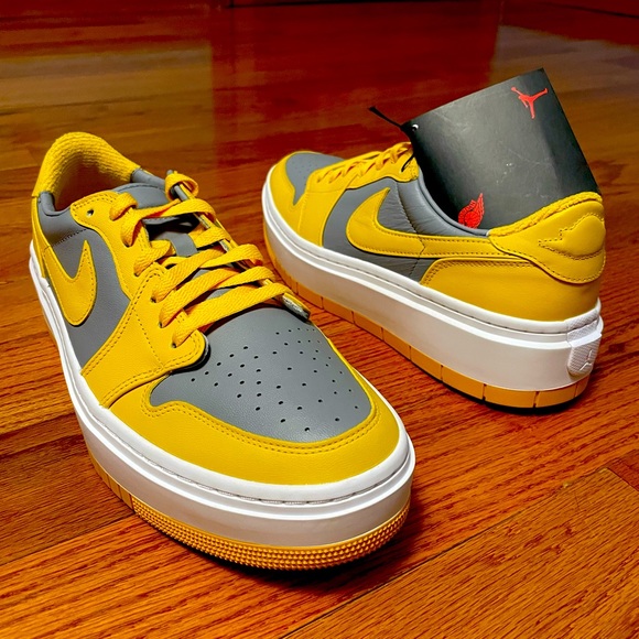 Size 12- Women’s Jordan 1 Elevate Low Yellow/Cement Gray (DH7004-017) NEW - Picture 1 of 12
